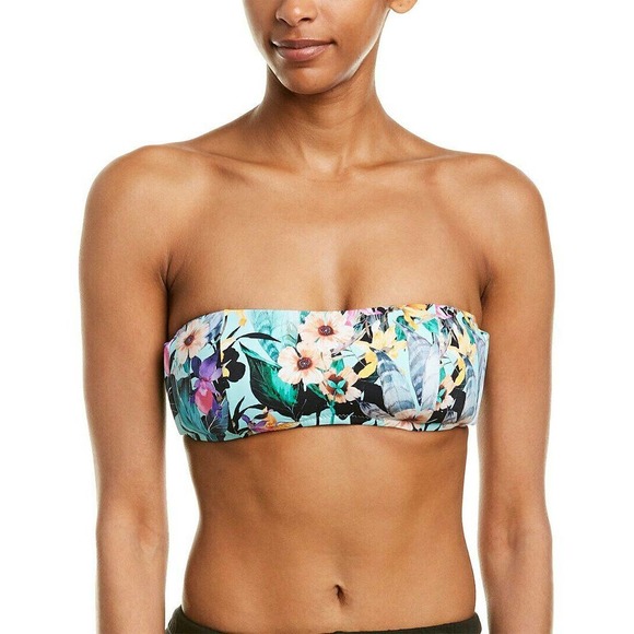 Nanette Lepore Other - Nanette Lepore Bandeau Swim Bikini Top Green 12